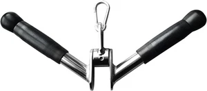 V-bar Tricep Press Down Bar - Pulley Cable Machine Attachment Rotating Silver - Picture 1 of 8