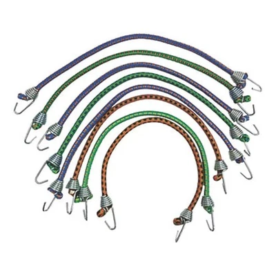 Smith & Locke Mini Bungee Cords 254mm x 4mm 8 Pack - Image 1 of 4