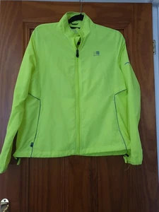Adults Hi Viz Yellow Karrimor Soft Shell Running Cycling Jersey Jacket Size 12 - Picture 1 of 10