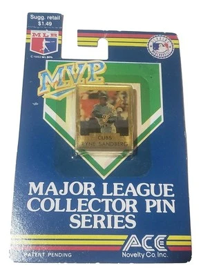 1992 ACE Nolvelty Co Ryne Sandberg Chicago Cubs M.V.P. 1 3/8" Pin - Image 1 of 2