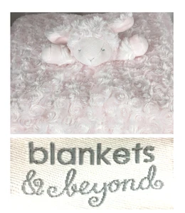 Mantas y más allá Rosa Cordero Oveja Bebé Manta de Seguridad Lovey Suave Remolino - Imagen 1 de 4