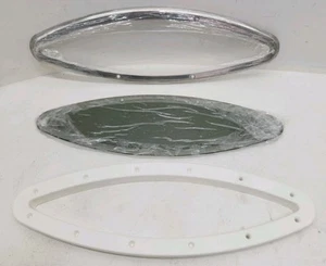 Bomar Marine Boat Fixed Elliptical Portlight Window Port 15-5/8 x 4-7/8" Overall - Picture 1 of 8