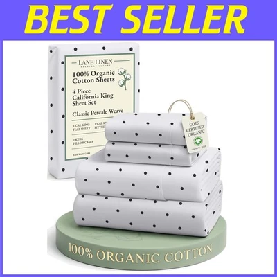 Conjunto de lençóis de algodão orgânico California King - Imagem 1 de 4