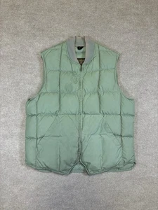 Vintage 70s EDDIE BAUER Down Gorpcore Puffer Skyliner Vest in Sage - Size 42 USA - Picture 1 of 11