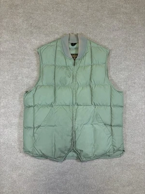 Vintage 70s EDDIE BAUER Down Gorpcore Puffer Skyliner Vest in Sage - Size 42 USA - Image 1 of 4