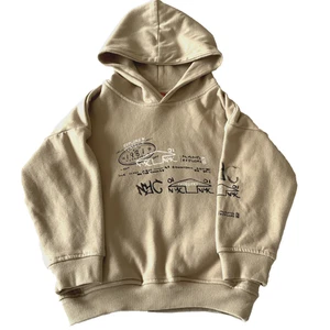 Energiers NYC Toddler Boy's Hoodie Tan Beige Sweatshirt Graffiti Print - Size 2Y - Picture 1 of 10