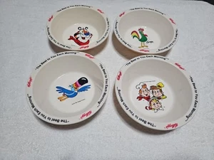 Vintage Kellogg’s Müslischalen, komplett 1995 Sammler Set 4 Kunststoff Kinder - Bild 1 von 6
