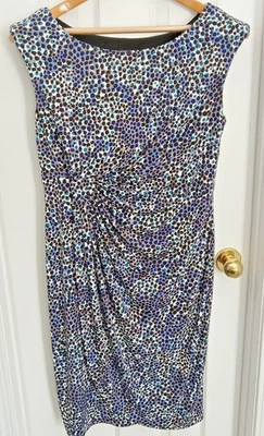 Vestido Connected Mujer 16 Multicolor Drapeado Imitación Envoltura Sin Mangas Estampado Geométrico Foto 1 de 4