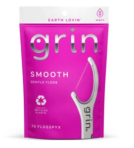 Grin Oral Care Smooth Flosspyx 75 Ct Zahnseide - Bild 1 von 4