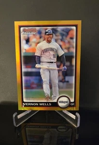 #'ed/50 🔥 VERNON WELLS SSP 2010 Topps Bowman Chrome Gold Refractor Prism #75 - Bild 1 von 2