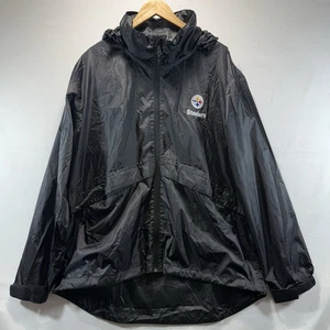 Chaqueta cortavientos Pittsburgh Steelers para hombre XL negra NFL fútbol Dunbrooke - Imagen 1 de 11