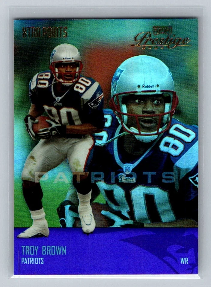 2003 Prestige Xtra Points Purple #85 Troy Brown /100 New England Patriots - Image 1 of 2