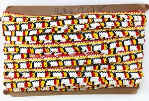 32 Yds LOOP FRINGE Trim Upholstery CRAFT PILLOW Cotton Vintage #D40 - Picture 1 of 3