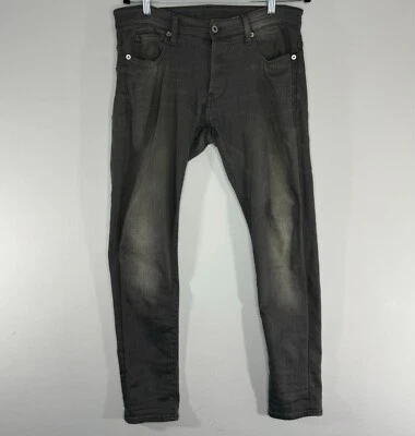G-STAR RAW 3301 Super Slim Jeans Gray Button Fly Stone Wash size 33x30 - Image 1 of 4