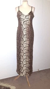 Asos Reiss Charlotte Halton Gold Lace Occasion Party Maxi Dress UK 8 10 12 - Picture 1 of 5