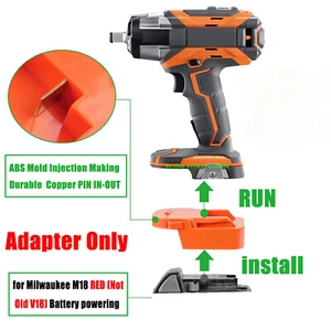 1x per batteria agli ioni di litio Milwaukee M18 per adattarsi solo adattatore utensile Ridgid 18V - adattatore - Foto 1 di 9