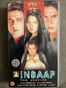 Insaaf - *Namrata Shirodkar *Dino Morea - Bollywood Hindi Indian VHS Tape - Imagen 1 de 4