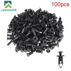 100x Car 8mm Dia Hole Auto Fender Bumper Push Pin Clips Plastic Rivets Fastener - Imagen 1 de 12