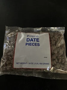 Dried Date Pieces 16 oz. Bag Dry Fruit (1 lb.) - NEW - Picture 1 of 3