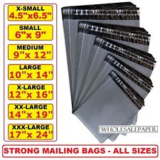 Grey Mailing Postage Bags Postal Mixed Sizes Large Strong Self Seal Poly Plastic
