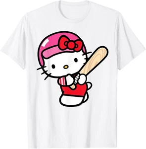 Hello Kitty Baseball Player Tee Shirt T-Shirt - Picture 1 of 7