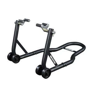 OXFORD MOTORCYCLE MOTORBIKE FRONT PADDOCK GARAGE STAND LIFT BLACK OX287 - Picture 1 of 4