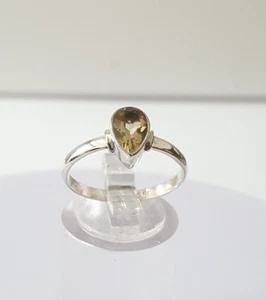 Gorgeous Sparkling Real Citrine Stone Ring 925 Silver Size P1/2~Q #315339 - Picture 1 of 20