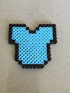 Minecraft Diamond Armor Steve Perler bead Pixel Art Collectable item - Picture 1 of 2