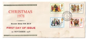 22/11/1978 UK GB FDC - Christmas - Buccaneer Stamp Club - Honington Camp CDS - Picture 1 of 2