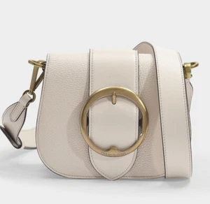 $448 Polo Ralph Lauren Purse RRL Mini Lennox White Pebbled Crossbody Bag Leather - Picture 1 of 9