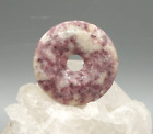 Lépidolite Pendentif Donut Env. 50 MM pi-Scheibe de Pierre Précieuse a1