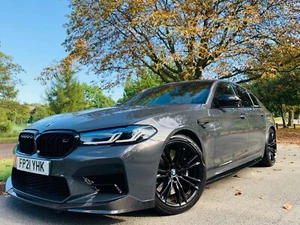 Bmw M5 F90 LCI Carbon Fibre Splitter Lip Uk Stock M Performance Style 3 Piece - Picture 1 of 2