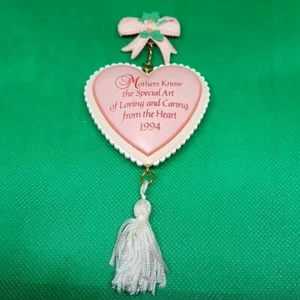 Pink Heart Heirloom Collection Carlton Cards MOTHER Ornament 1994 NIB - Picture 1 of 5
