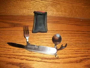 COLEMAN Camping Set Fork, Spoon , Knife-W/ belt case-EUC-Ships FREE - Picture 1 of 1