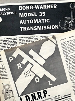 BORG WARNER Type 35 Automatic Transmission - 1966/67 Articles from Autocar - Image 1 of 4