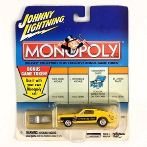 Die Cast Car Johnny Lightning Monopoly Community Chest Mustang Fastback + Token - Picture 1 of 4