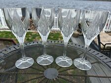 Set of 4 Water Goblets Glasses in PRIMROSE by Gorham Crystal in Excellent Cd