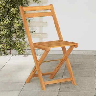 Folding Bistro Chairs 4 pcs Solid Wood Acacia vidaXL - Image 1 of 4