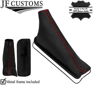RED STITCH TOP GRAIN LEATHER E BRAKE BOOT+METAL FRAME FITS NISSAN MAXIMA 95-99