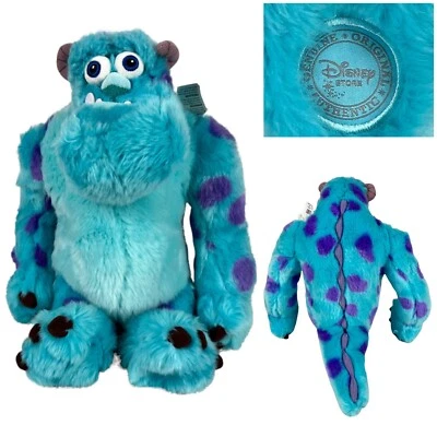 Monsters Inc Sully Disney Store Auténtico Peluche 13” Sentado Relleno Azul Nuevo Foto 1 de 4