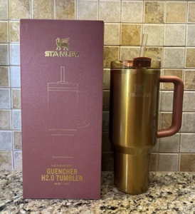 STANLEY 40OZ H20 FLOWSTATE QUENCHER COPPER TINSEL EDITION - Picture 1 of 6