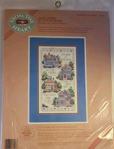 From The Heart Our Home Is Your Home Counted Cross Stitch Kit 53556 Sealed 1991 - Foto 1 di 5