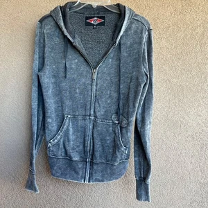 Bear Jacket Medium M Washed Black Full Zip Long Sleeve Lightweight - Picture 1 of 9