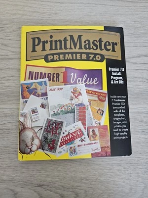 PrintMaster Premier 7.0  Windows Graphics Desktop Publishing Software Computer - Image 1 of 2