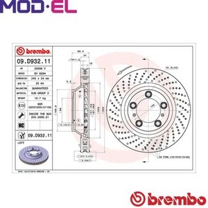 2x BRAKE DISC 09.D932.11 FOR PORSCHE 718/BOXSTER 911/Targa/Convertible 2.0L 6cyl - Picture 1 of 9