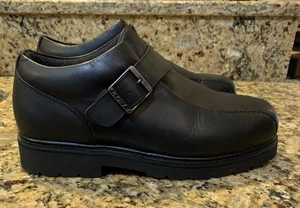 Botas de plataforma gruesas Lugz Y2K para hombre con hebilla de cuero negro NY Lug Co talla 13 - Imagen 1 de 9