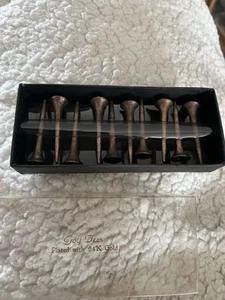 10 Golf Tees 24k Gold Plated By Monogram Of California San Francisco Kk134 - Picture 1 of 3
