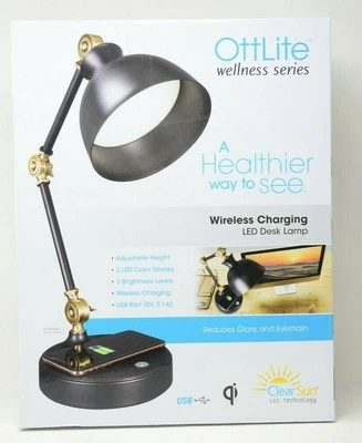 OttLite Wellness Series Wireless Charging LED Adjustable Executive Desk Lamp - Image 1 of 4