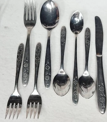 Lote de 8 cubiertos Sears Roebuck Wood Dale Foto 1 de 4