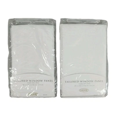 NEW VTG Target Window Panels Curtains Set of 2 White Sheer Tailored 60"x 84" NOS - Image 1 of 4